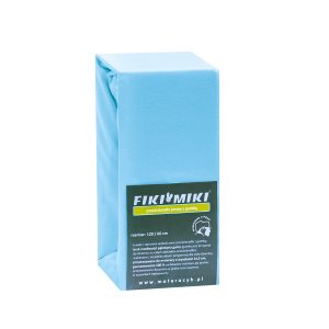 Fiki Miki Cearsaf cu elastic jerse din bumbac bleu 120/60 cm