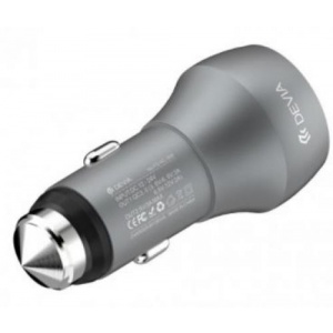 Devia Incarcator Auto Hammer, 2 x USB, 3.0A (Gri)