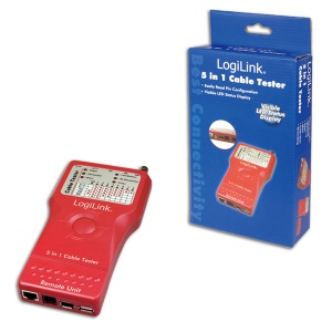 LogiLink Cable Tester 5-in-1 with remote unit WZ0014