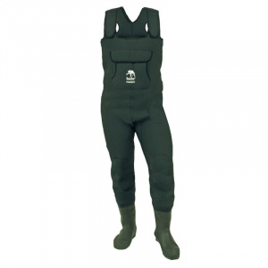 Behr Cizme piept/vader neopren 4 mm, geanta de transport, verde