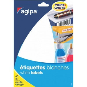 AGIPA Etichete rotunde 96/A5 diametru 15mm 10 coli 114313 rosu
