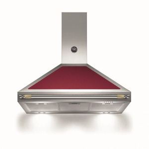 Bertazzoni Hota perete 90 cm Burgund Mat design Heritage