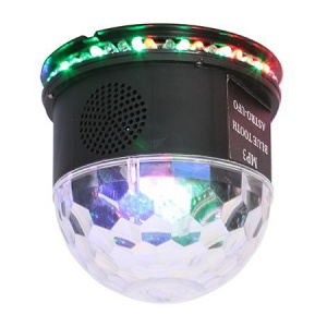 Ibiza Sound EFECT UFO ASTRO LED RGB 3W CU DIFUZOR INCORPORAT, BLUETOOTH, NEGRU