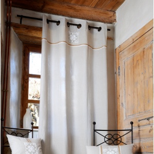 Stof Draperie Bumbac Rustica - Chambord Gri