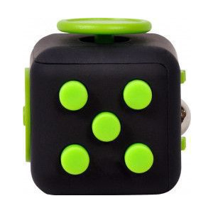 Spacer Cub antistres Fidget Negru cu butoane verzi