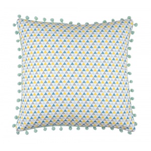 Stof Perna decorativa Isocele - Ciucuri Bleu