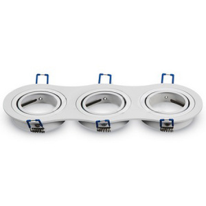 V-TAC 3 x Carcasă albă pentru spoturi LED GU10, Rotundă