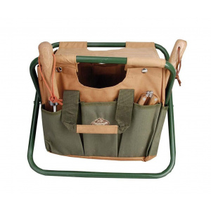 Esschert Design Scaunel pliabil cu suport pentru ustensile Country