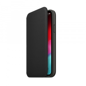 Apple Husa iPhone XS Leather Folio Black