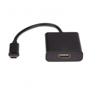 Gembird USB-C to HDMI adapter, black A-CM-HDMIF-01
