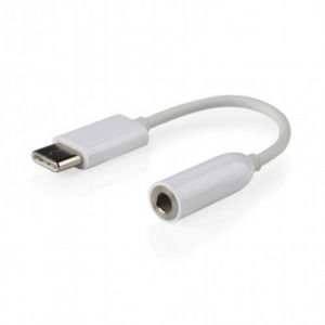 Gembird USB type-C plug to stereo 3.5 mm audio adapter cable, white (CCA-UC3.5F-01-W)