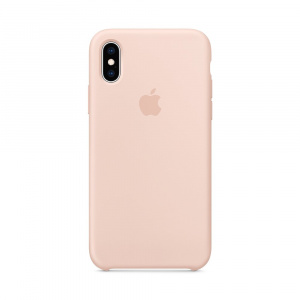 Apple Husa iPhone XS Silicon Pink Sand
