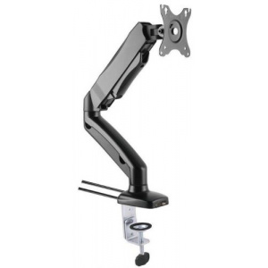 TECHLY Suport de birou, VESA, 6.5kg, Pivot, USB/Audio (Negru)
