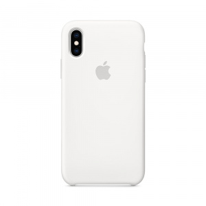 Apple Husa iPhone XS Silicon White