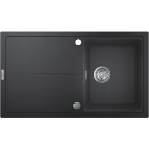 Grohe K400 31640AP0, 1 cuva, picurator reversibil, compozit quartz, negru