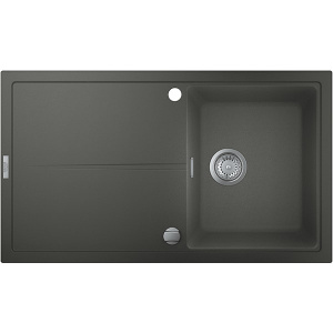Grohe K400 31640AT0, 1 cuva, picurator reversibil, compozit quartz, antracit