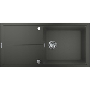 Grohe K400 31641AT0, 1 cuva, picurator reversibil, compozit quartz, antracit