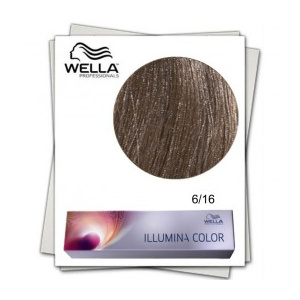 Wella Vopsea Permanenta - Illumina Color Nuanta 6/16 blond inchis- cenusiu violet 60ml