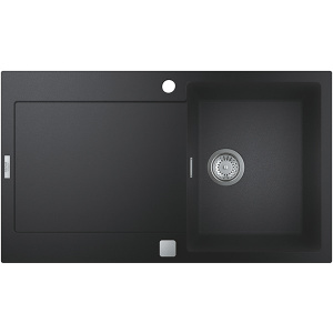 Grohe K500 31644AP0, 1 cuva, picurator reversibil, compozit quartz, negru