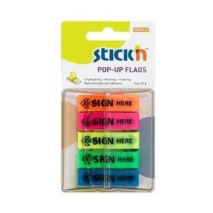 Stickn Film index autoadeziv 45 x 12mm, 5 x 30file/set, Stick