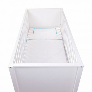 Childhome Set cu husa de pilota 100x140cm si husa de perna Uno Blue