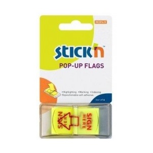 Stickn Film index autoadeziv 45 x 25mm, 50 file/set, Stick