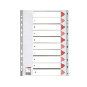 Esselte Separatoare din plastic A4 numere 1-10 96002545