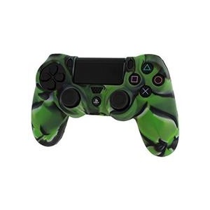Assecure Pro Soft Silicone Protective Cover With Ribbed Handle Grip Camo Green Ps4