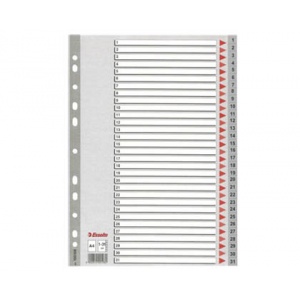 Esselte Separatoare din plastic A4 numere 1-31 96002547