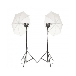 Hakutatz LED-003 - kit lumini LED duble cu umbrele si stative