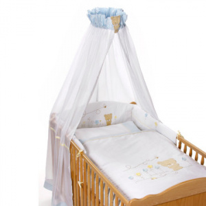 Easy Baby 4 Piese Teddy Albastru 100/135 cm