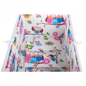 BabyNeeds Lenjerie 5 piese Bufnitele vesele