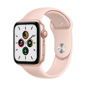 Apple Watch SE 40mm GPS+Cellular Gold Aluminum Case with Pink Sand Sport Band