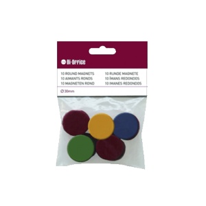 Bi-Office Magneti pentru whiteboard color 20 mm, 10 buc/set 140909