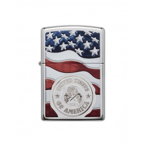 Zippo Brichetă 29395 American Stamp on Flag