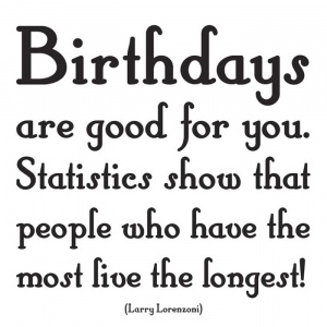 Quotable Cards Felicitare - Birthdays are good for you