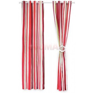 Heinner Set doua draperii 140 x 270 cm model Dungi Rosii (HR-DR140-RED01)