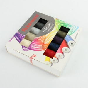Ackermann Set ata de cusut, 12 papiote multicolor- 100% poliester, 120 Universal, 200 m/papiota 12200