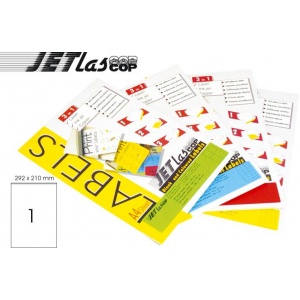 Etilux Etichete color autoadezive 1/A4, 210 x 292 mm, 25 coli/top, JETLASCOP - albastru