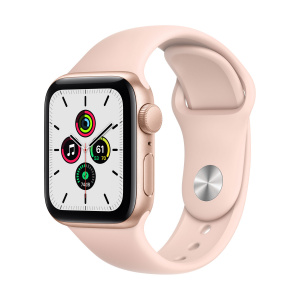 Apple Watch SE 44mm GPS+Cellular Gold Aluminum Case with Pink Sand Sport Band