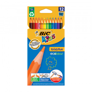 BIC Creioane 12 culori Evolution 60963
