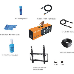 LTC Kit suport TV de perete fix 7 in 1 81-140 cm