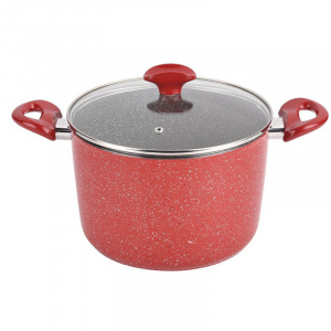 Zephyr Oala aluminiu forjat Red Passion, 20 cm, 3.4 l, invelis marmura Z4418E20D