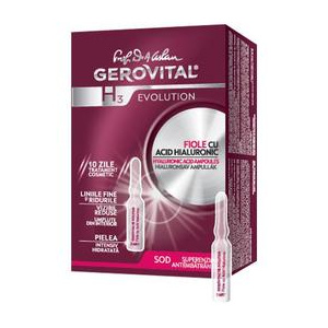 Gerovital Fiole cu Acid Hialuronic 5% - H3 Evolution Hyaluronic Acid Ampoules, 10 fiole x 2 ml
