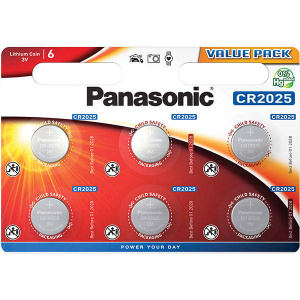 Panasonic Lithium Coin CR2025 6 bucati