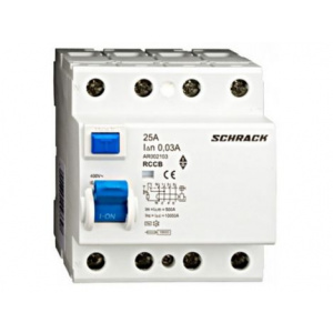 Schrack Siguranta diferentiala tetrapolara C25A tip AC 10kA