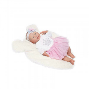 Guca Papusa nou-nascut hiper-realist Silicone Reborn Mar cu rochita balerina 46 cm