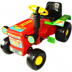 Super Plastic Toys Tractor Turbo red