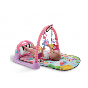 Fisher Price Saltea premium muzicala de Activitati 4 in 1 Kick and Play Piano Gym Roz