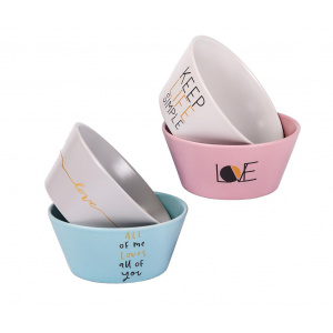 meng Set 4 boluri Keep Life Simple 450 ml -, Multicolor
